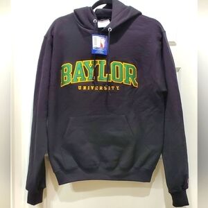 NWT CHAMPION BAYLOR UNIVERSITY BLACK HOODIE SWEATSHIRT UNISEX SMALL GREEN YELLOW